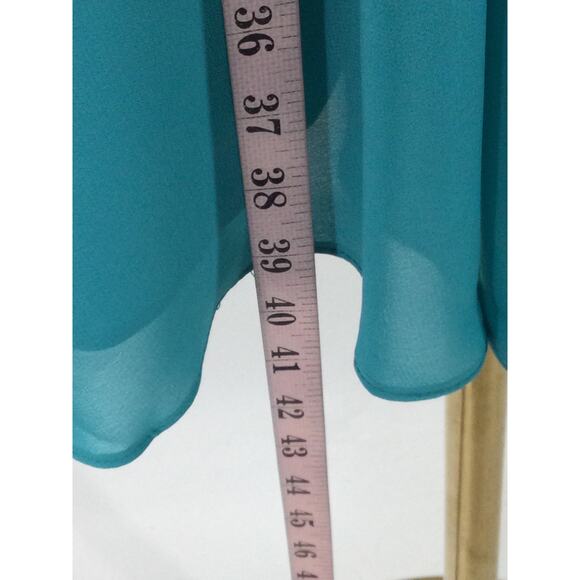 AW BRIDAL 10 L turquoise blue Leda homecoming cocktail party mini dress NEW B153 - Picture 5 of 9